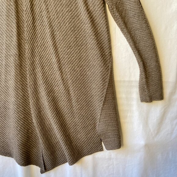 Eileen Fisher Italian Wool Womens Tan PS Sweater Lagenlook Duster Open Cardigan - Picture 7 of 16